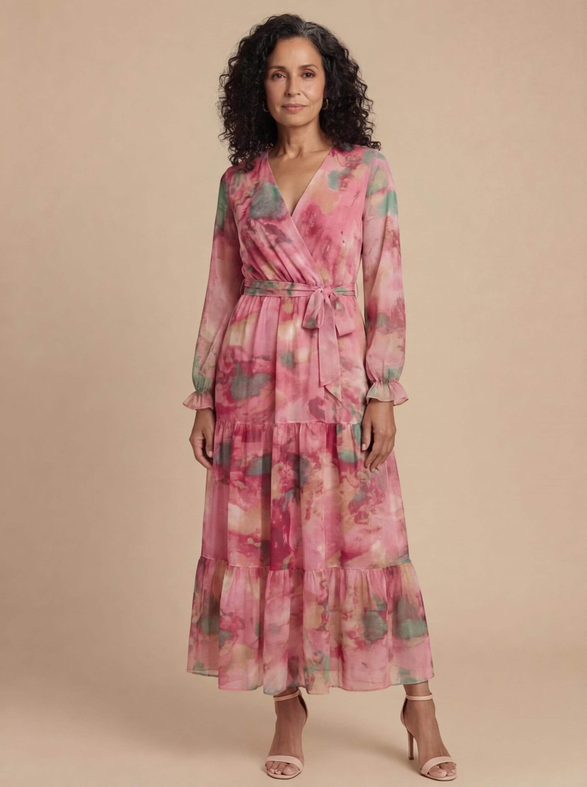 Women’s Tiered Chiffon Maxi Dress – Flowing Moments Elegance