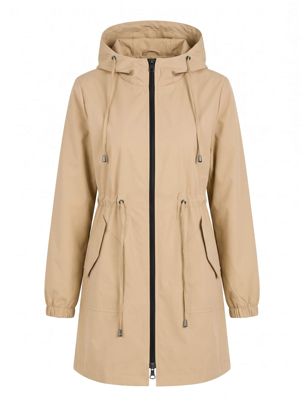 Women’s Hooded Drawstring Utility Jacket