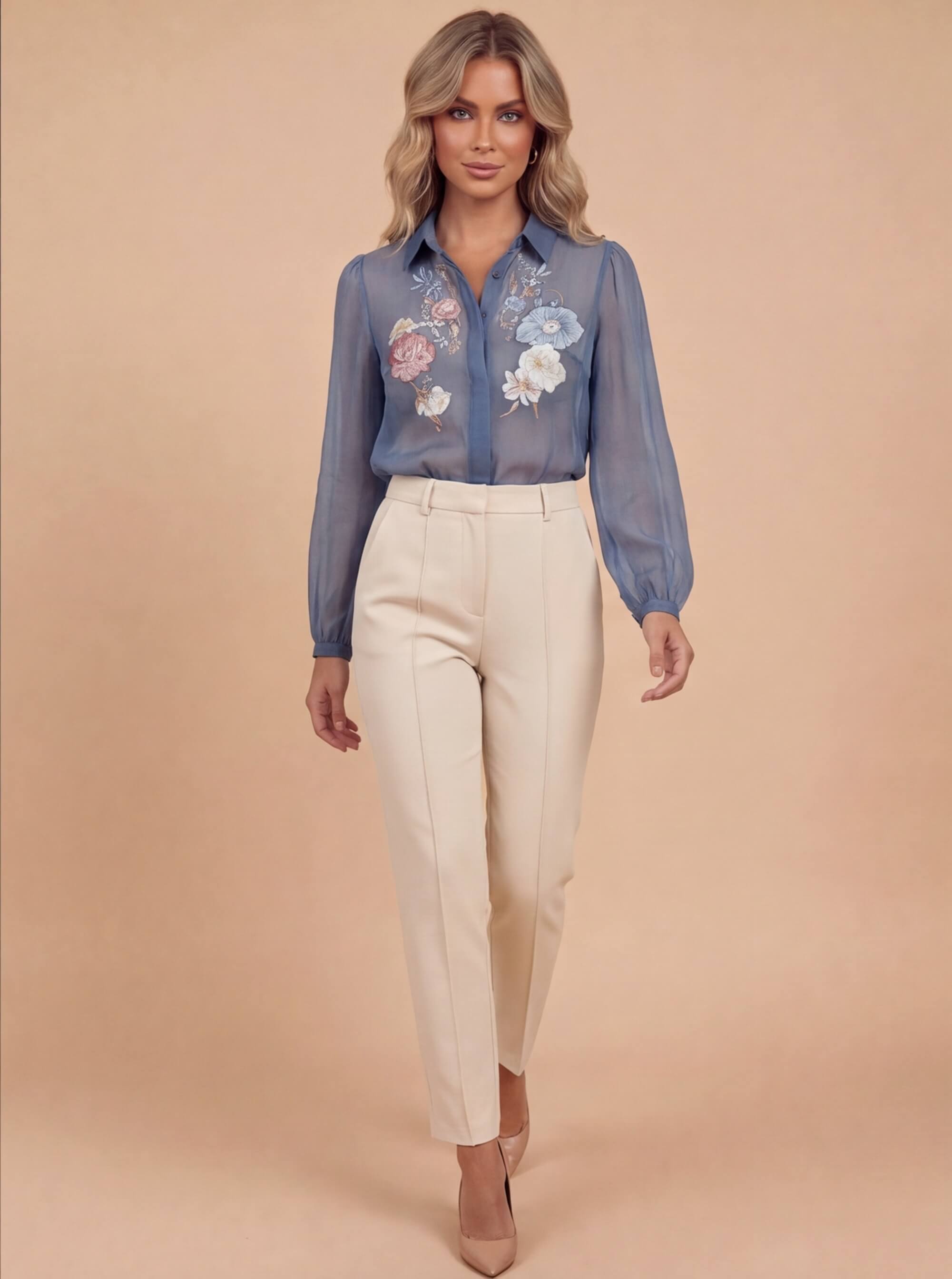 Women’s Top – Boho Floral Blouse