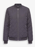 Women’s Quilted Bomber Jacket with Zip Front