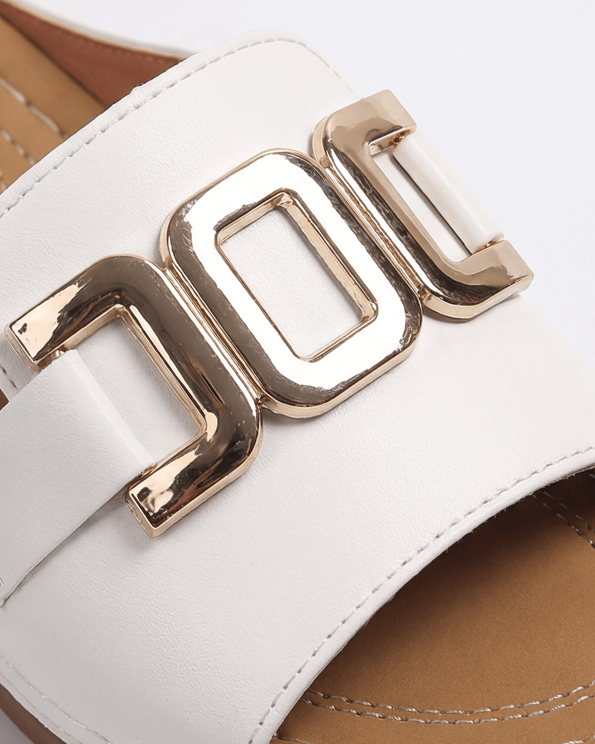 Women’s Gold Chain Detail Slide Sandals