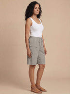 Women’s Drawstring Cargo Bermuda Shorts