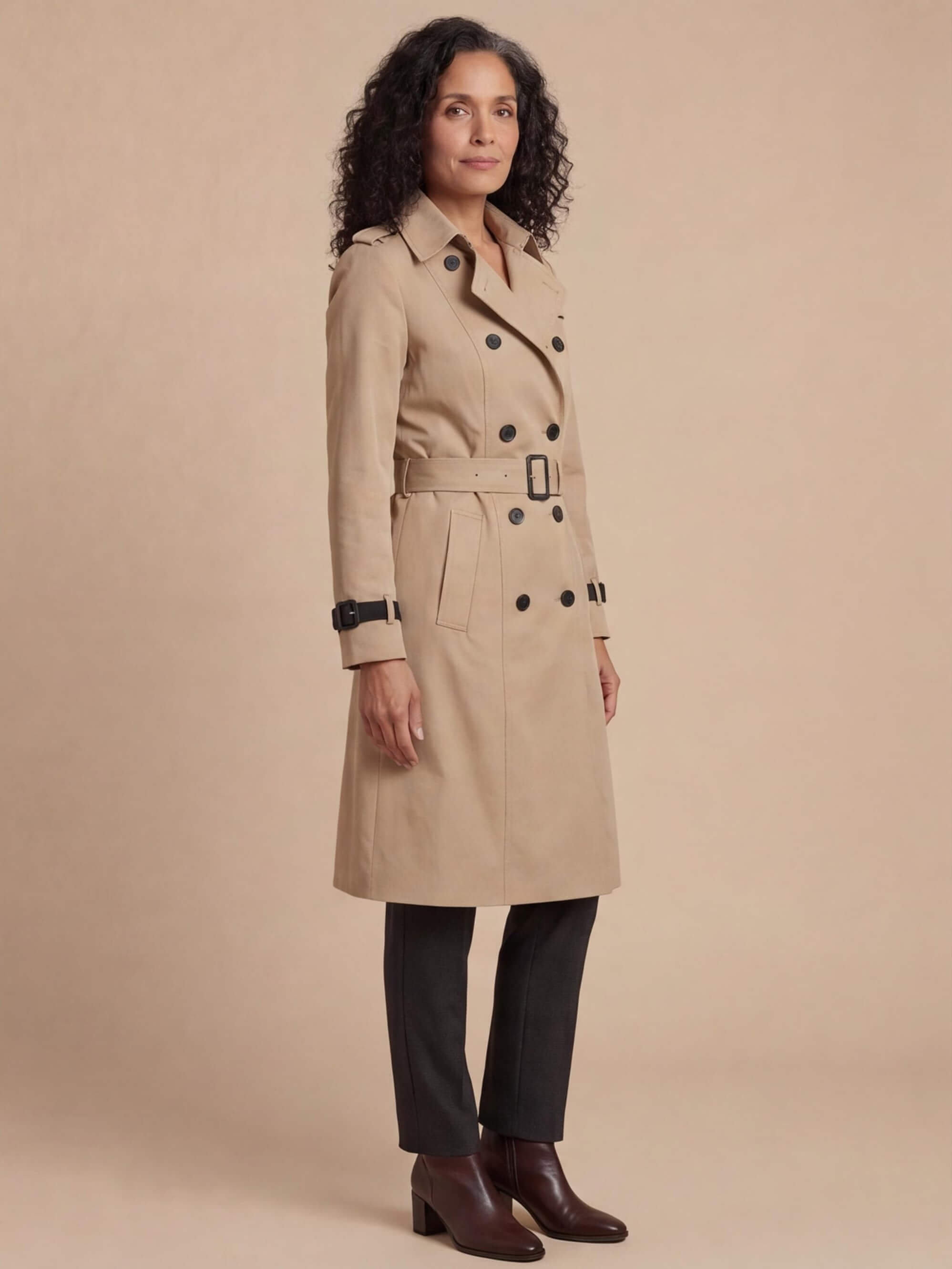Women’s Elegant Long Trench Coat – Timeless Silhouette & Everyday Sophistication