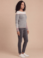 Women’s Striped Boat-Neck Knit Sweater