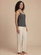 Women’s Button Front Textured Cami Top