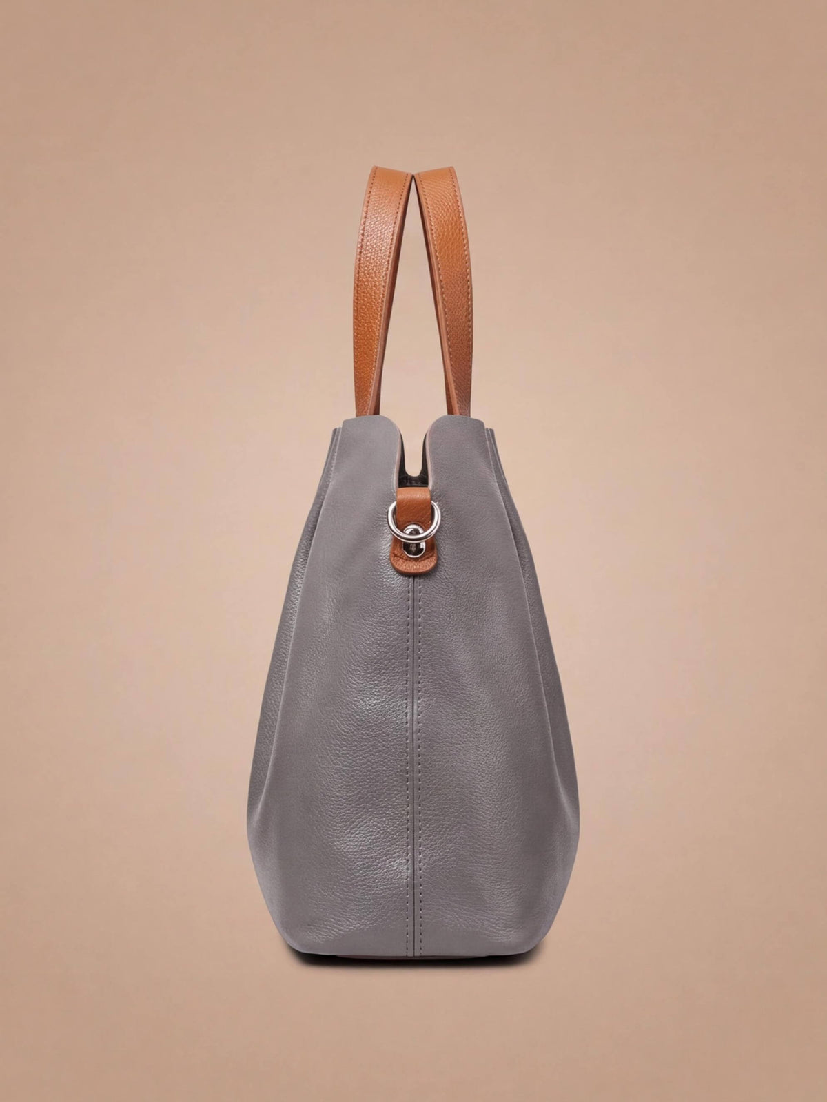 Women’s Textured Shoulder Bag with Top Handles