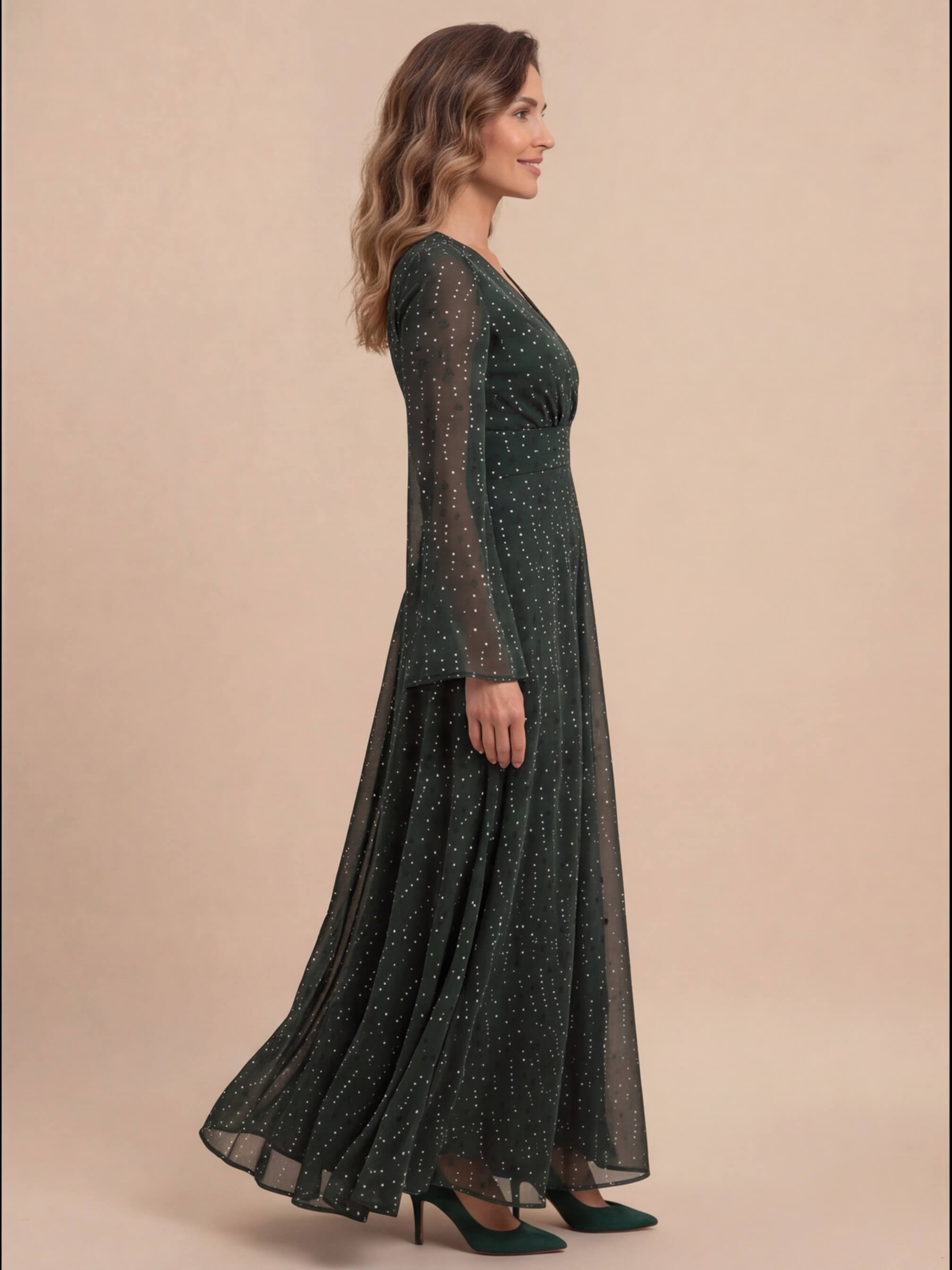 shimmer maxi dress Women's Bohemian Shimmer Maxi Dress – Label-Lahra