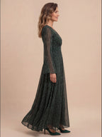 Women’s Bohemian Shimmer Maxi Dress