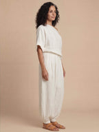Women’s One-Shoulder Top and Tapered Trouser Set