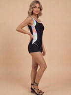 Women’s Plus Size Side-Panel One-Piece Swimsuit