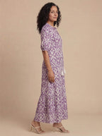 Women’s Dress – Boho Maxi Dress with Tassel Detail