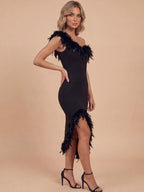 Valentina Feather Bandage Dress