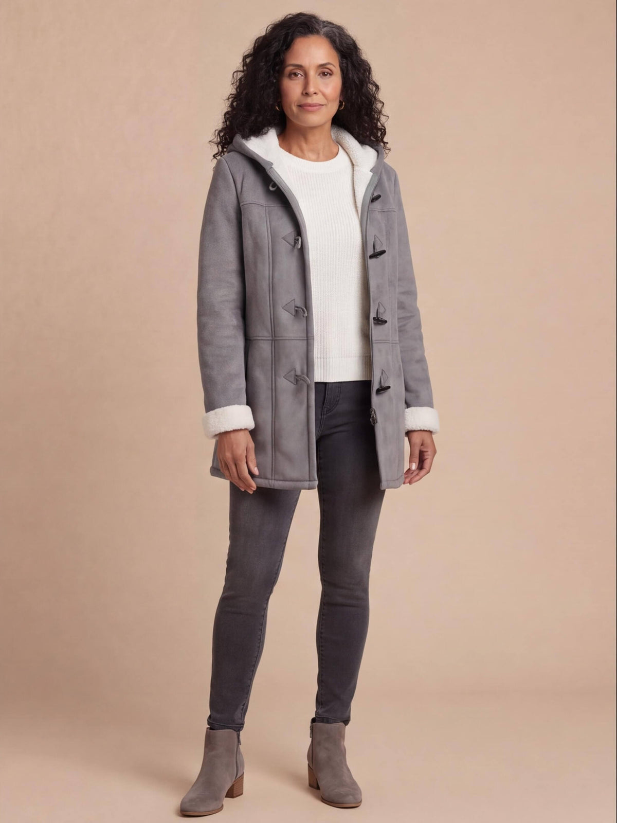 Women’s Hooded Toggle Front Coat