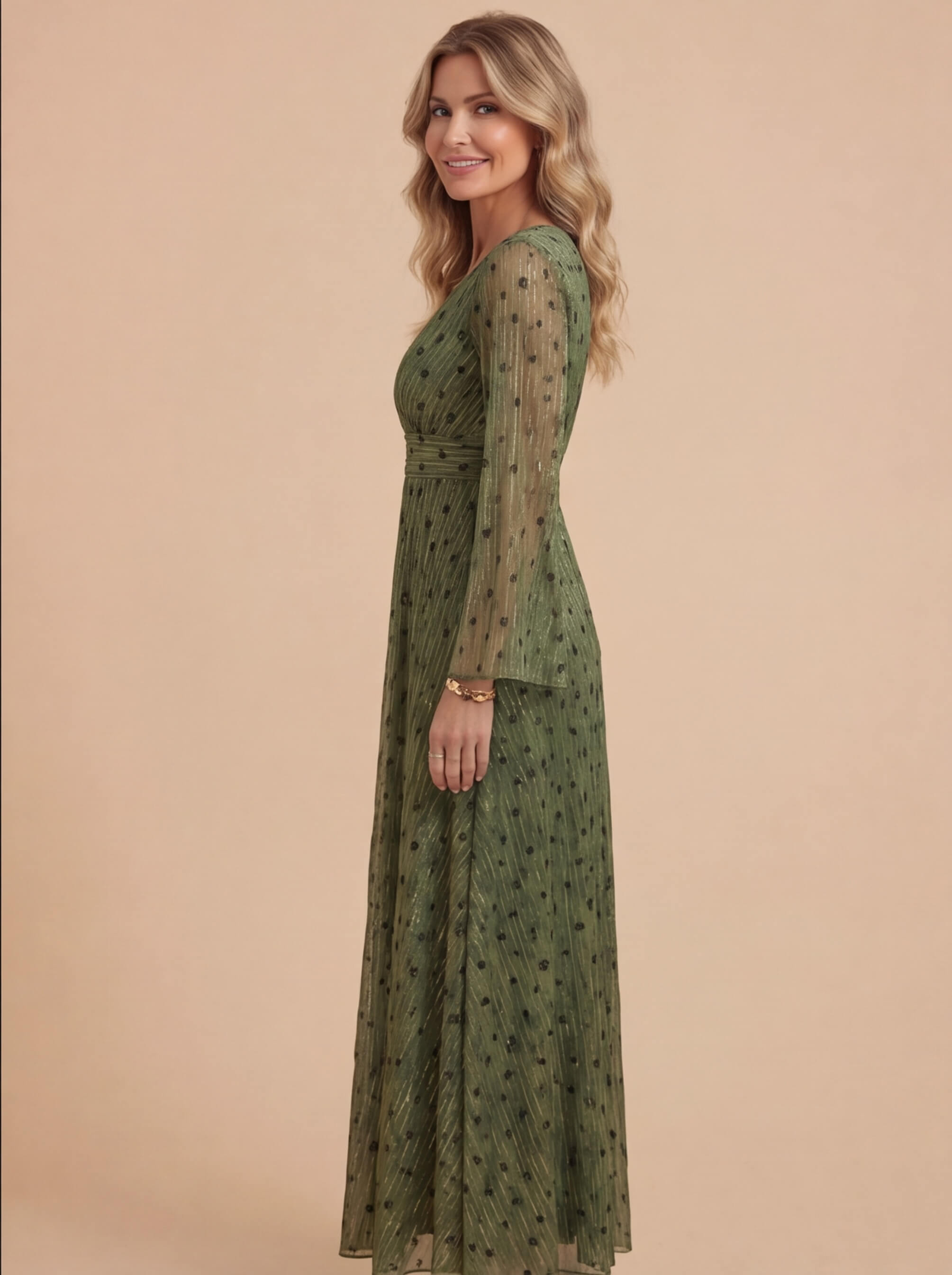Women’s Bohemian Shimmer Maxi Dress