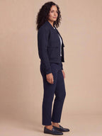 Women’s Utility Bomber Jacket with Snap Buttons