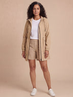 Women’s Hooded Drawstring Utility Jacket