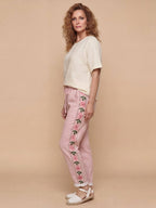Women’s Floral Side Stripe Drawstring Trousers