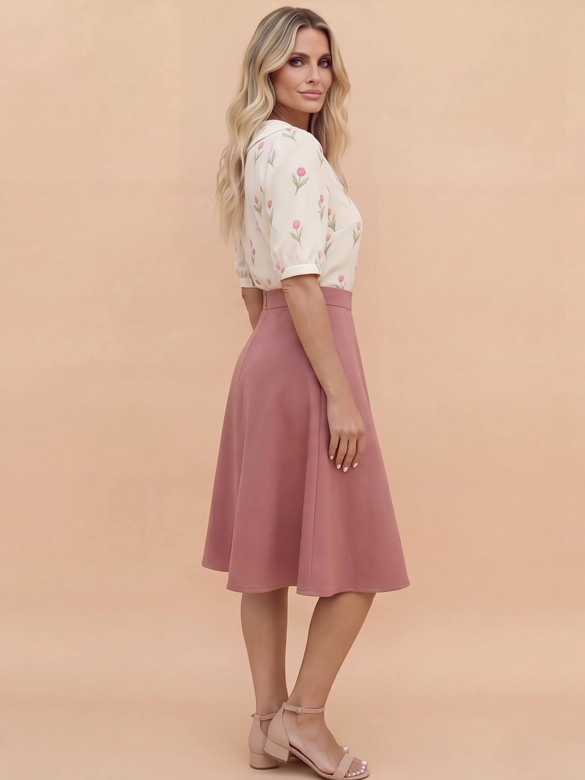 Women’s Floral Peter Pan Collar Blouse
