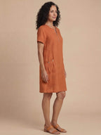Women’s Zip Neck Pocket Mini Dress