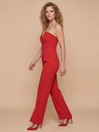 Stylish women's jumpsuit with wide-leg trousers