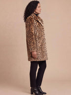 Women’s Leopard Print Faux Fur Coat