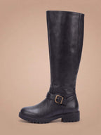 Women’s Knee-High Buckle Strap Boots