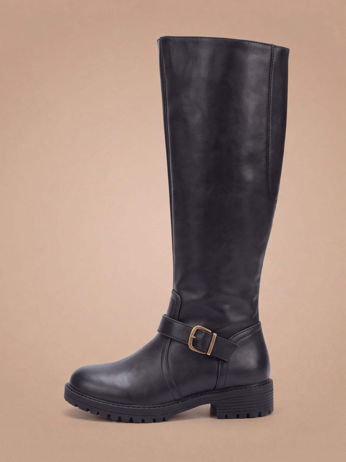 Women’s Knee-High Buckle Strap Boots