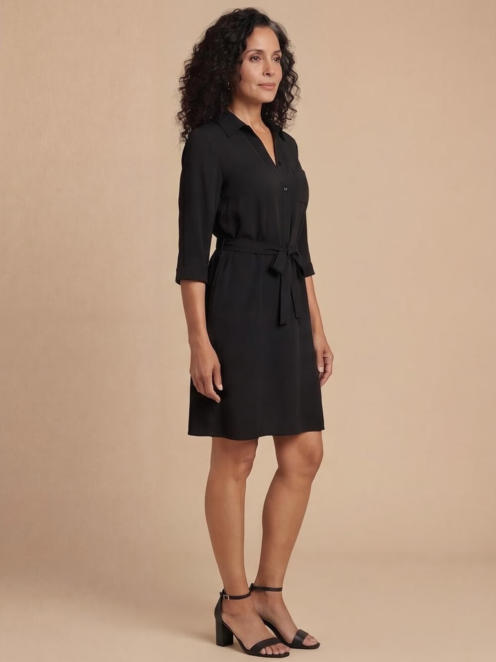 Women’s Dress – Casual Day-to-Evening Shirt Dress