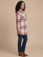Women’s Plaid Shirt Jacket –  Loose Spring/Fall Fit