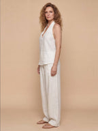 Women’s Halter Top and Wide-Leg Trouser Set