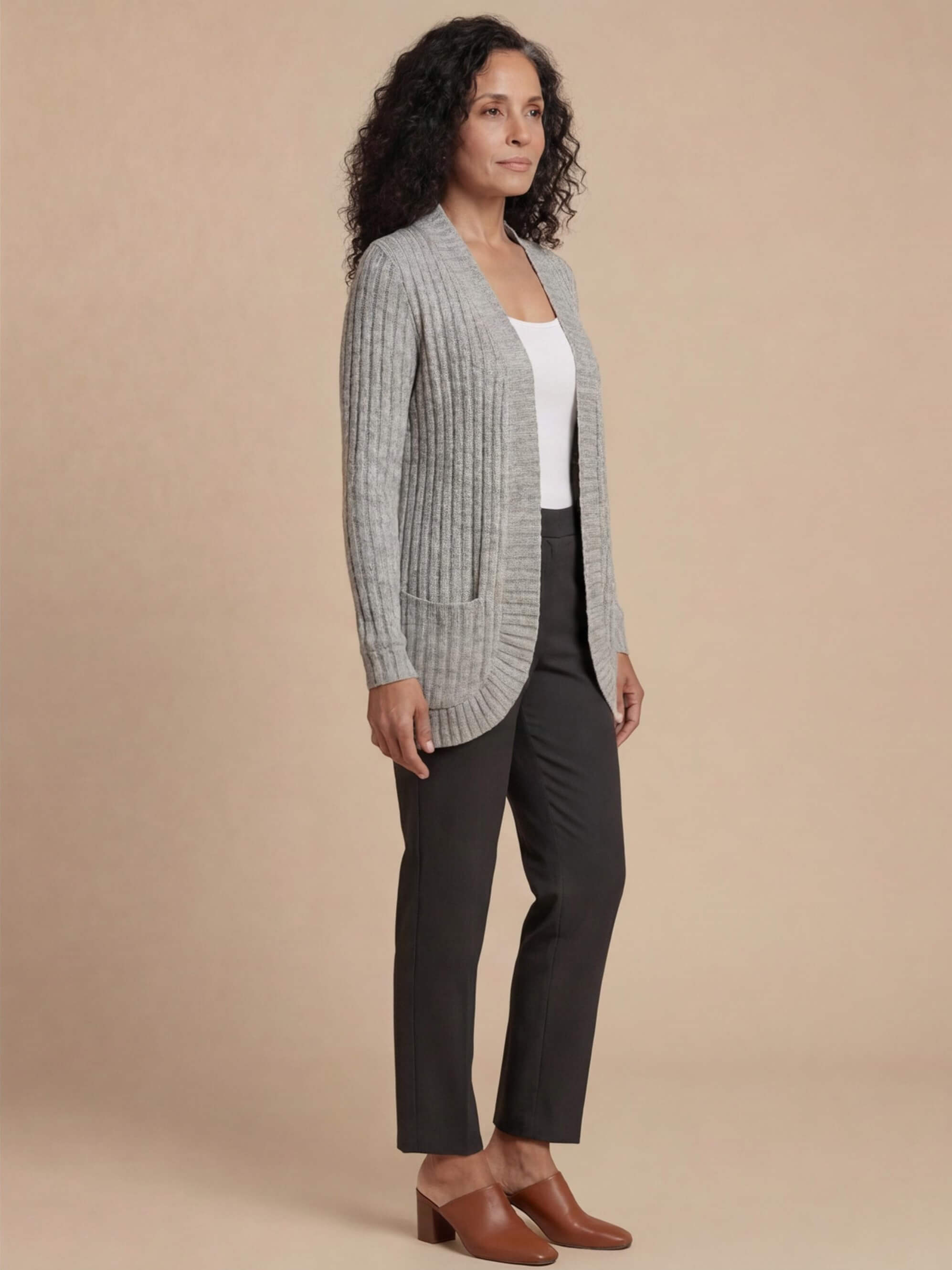 Women’s Ribbed Knit Cardigan – Elegant Everyday Layer & Timeless Comfort