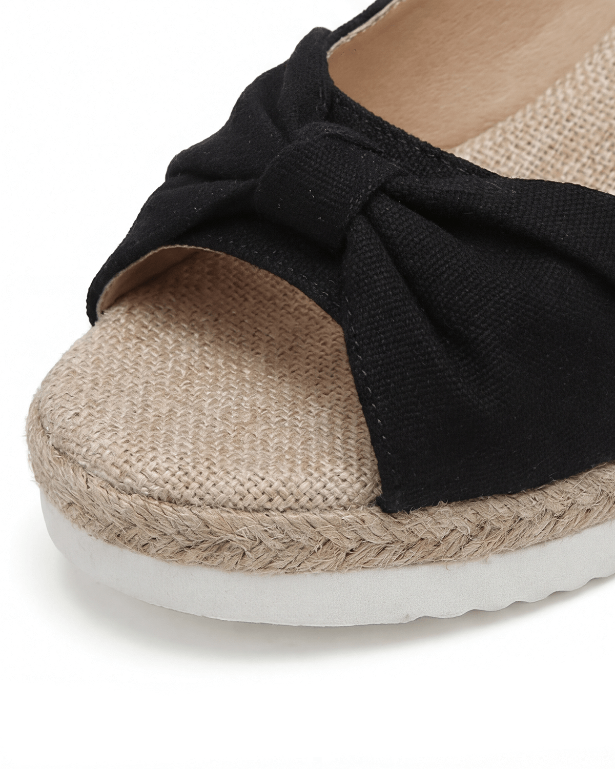 Women’s Platform Wedge Sandals- Knotted Slingback