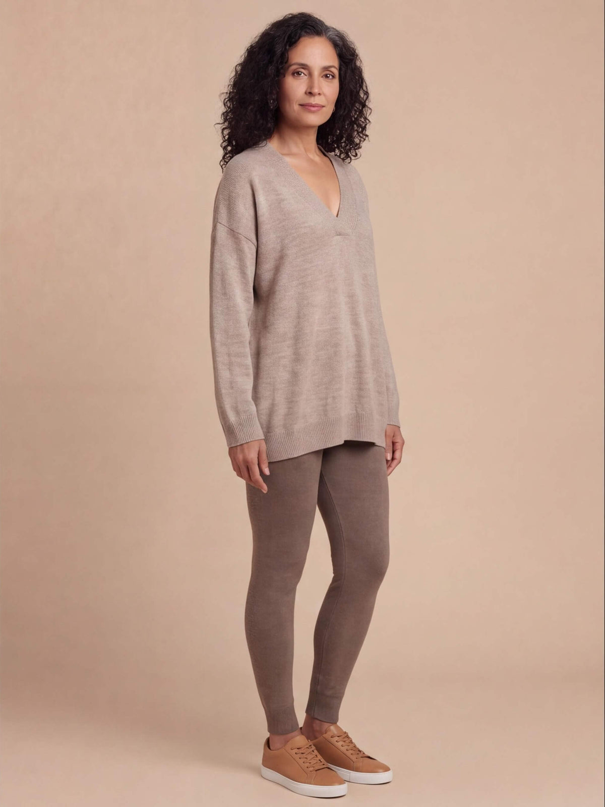 Women’s V-Neck Relaxed Knit Sweater