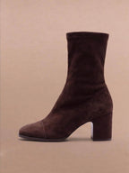 Women’s Suede-Look Block Heel Ankle Boots