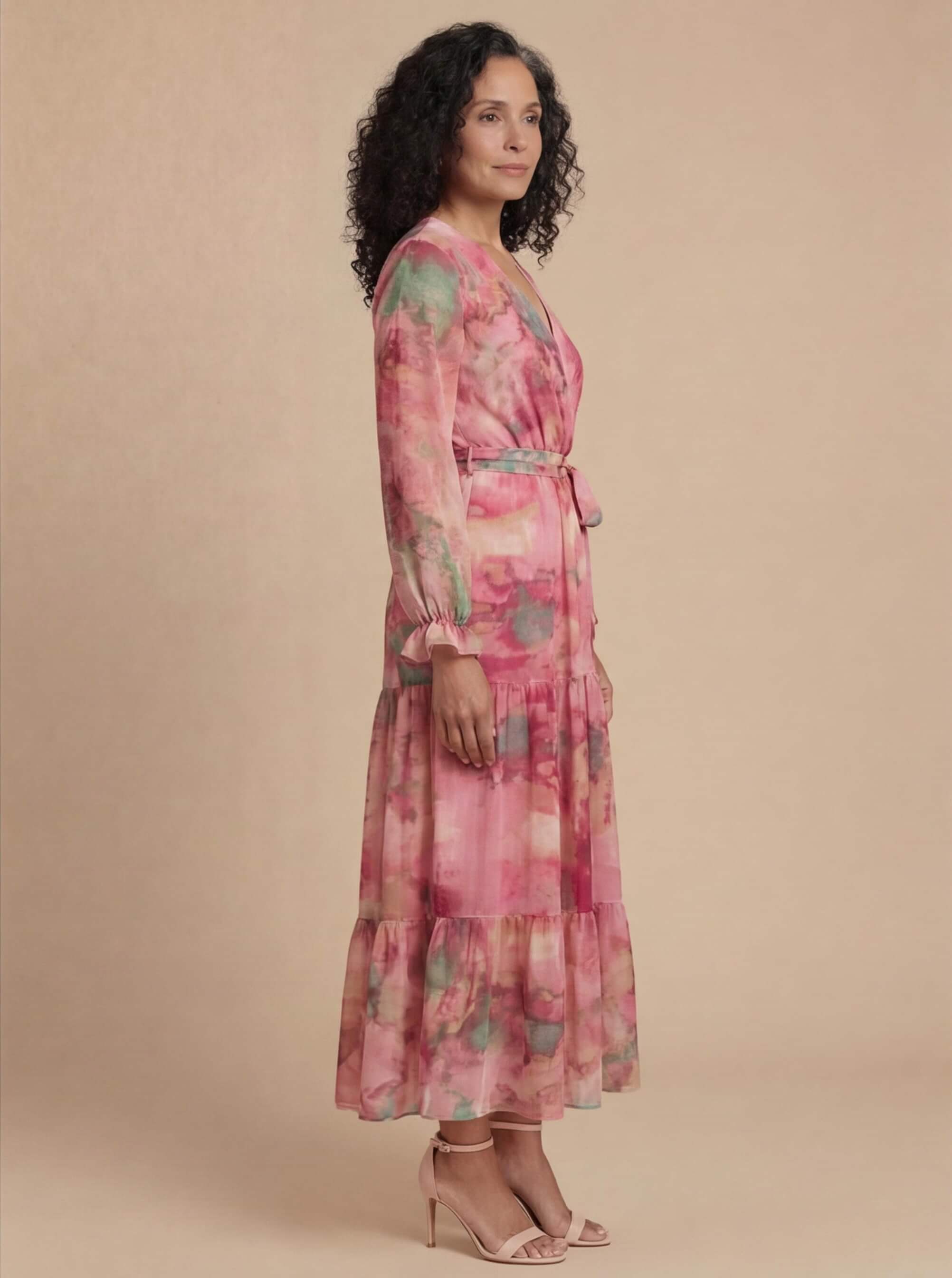 Women’s Tiered Chiffon Maxi Dress – Flowing Moments Elegance