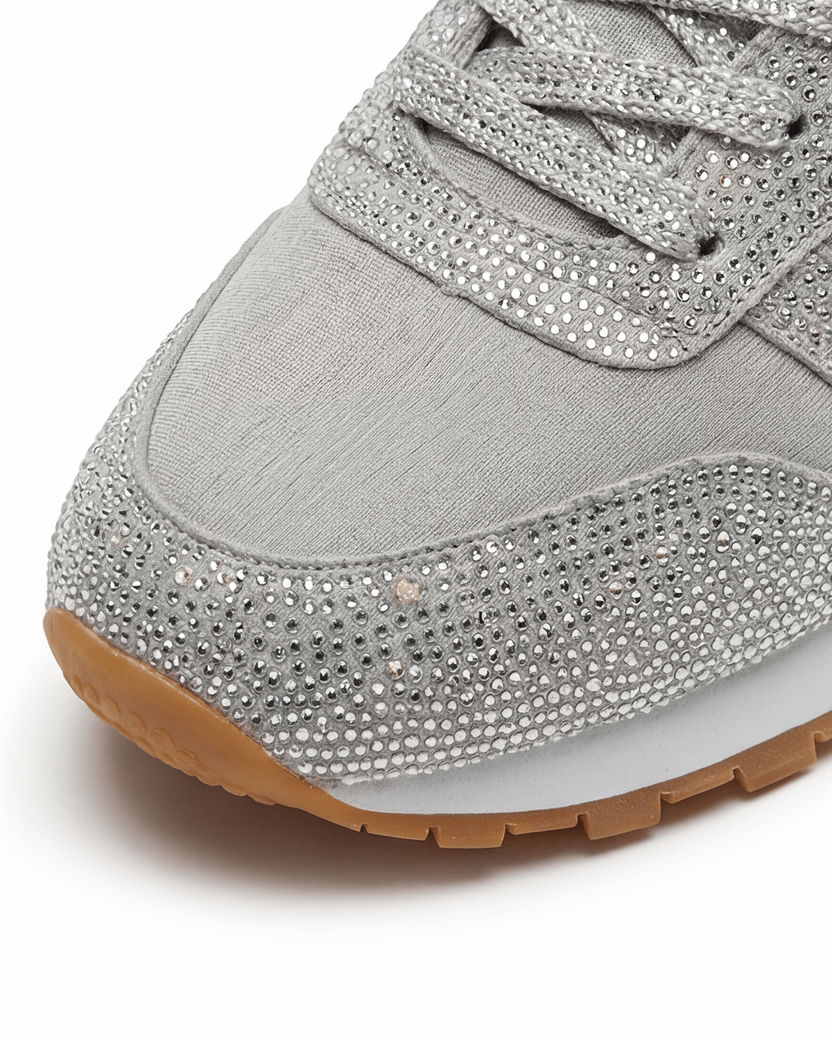 Women’s Glitter Sneakers- Low-Top Lace-Up