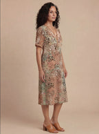 Women’s Dress – Vibrant Printed Midi Dress