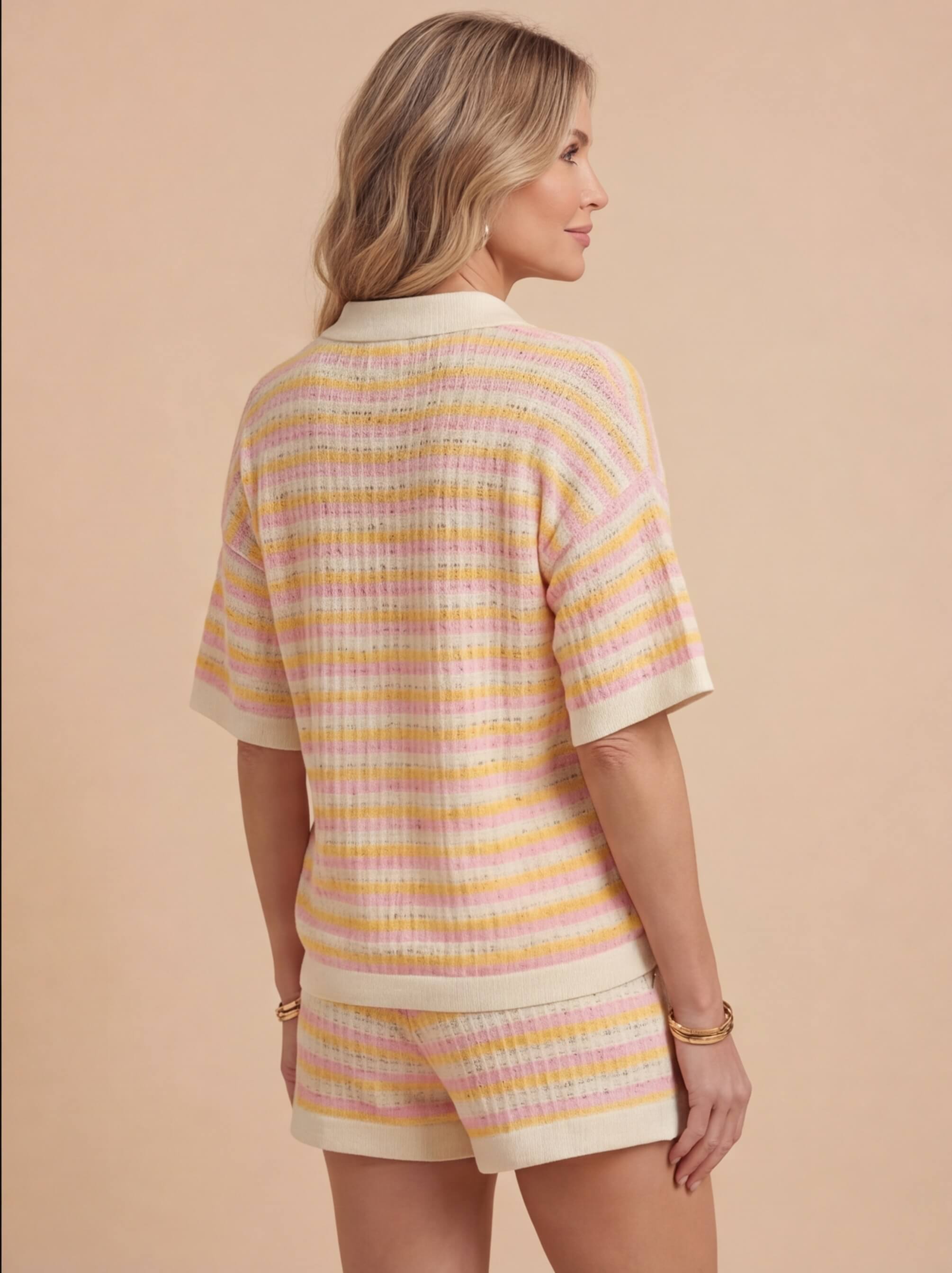 Women’s Striped Summer Two-Piece Set