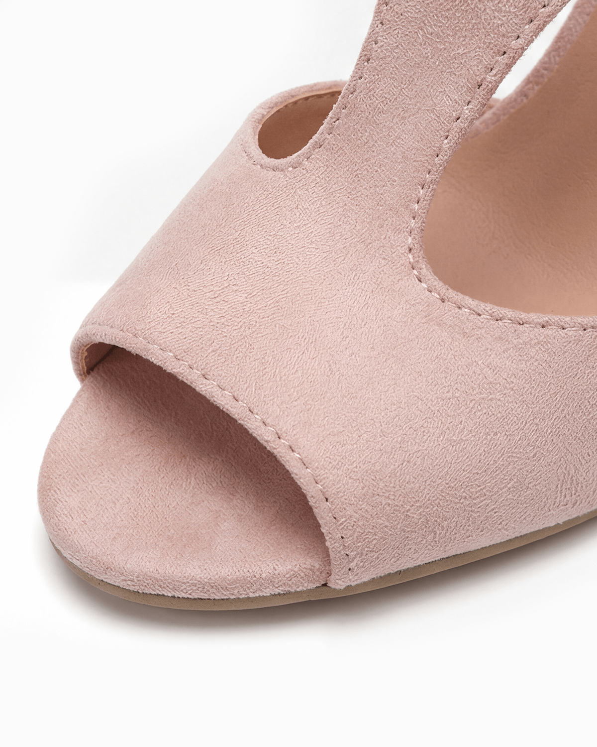 Women’s Block Heel Pumps- Cutout Peep-Toe
