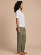 Women’s Embroidered Asymmetric Button Short Sleeve Blouse