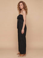 Women’s Strapless Smocked Wide-Leg Jumpsuit