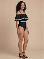 Women’s Off-Shoulder Ruffle With Straps One-Piece Swimsuit