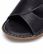 Women’s Contrast Stitching Cutout Slide Sandals