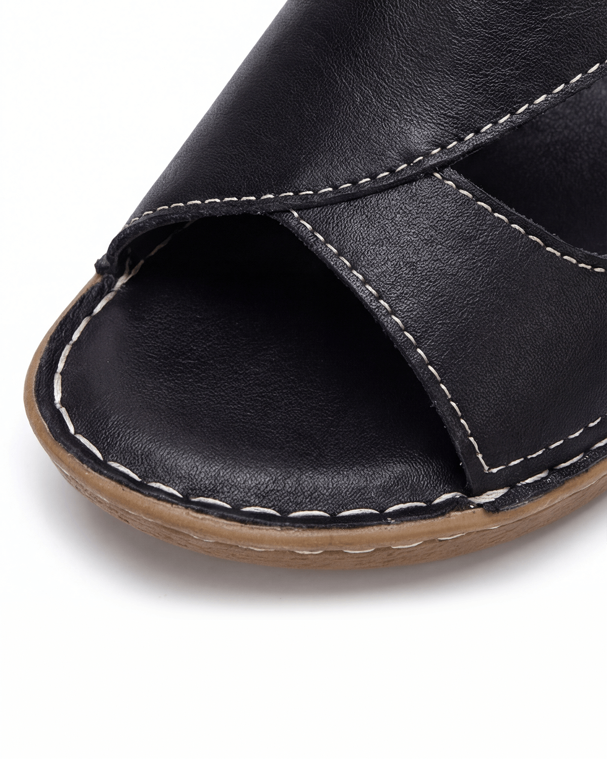 Women’s Contrast Stitching Cutout Slide Sandals