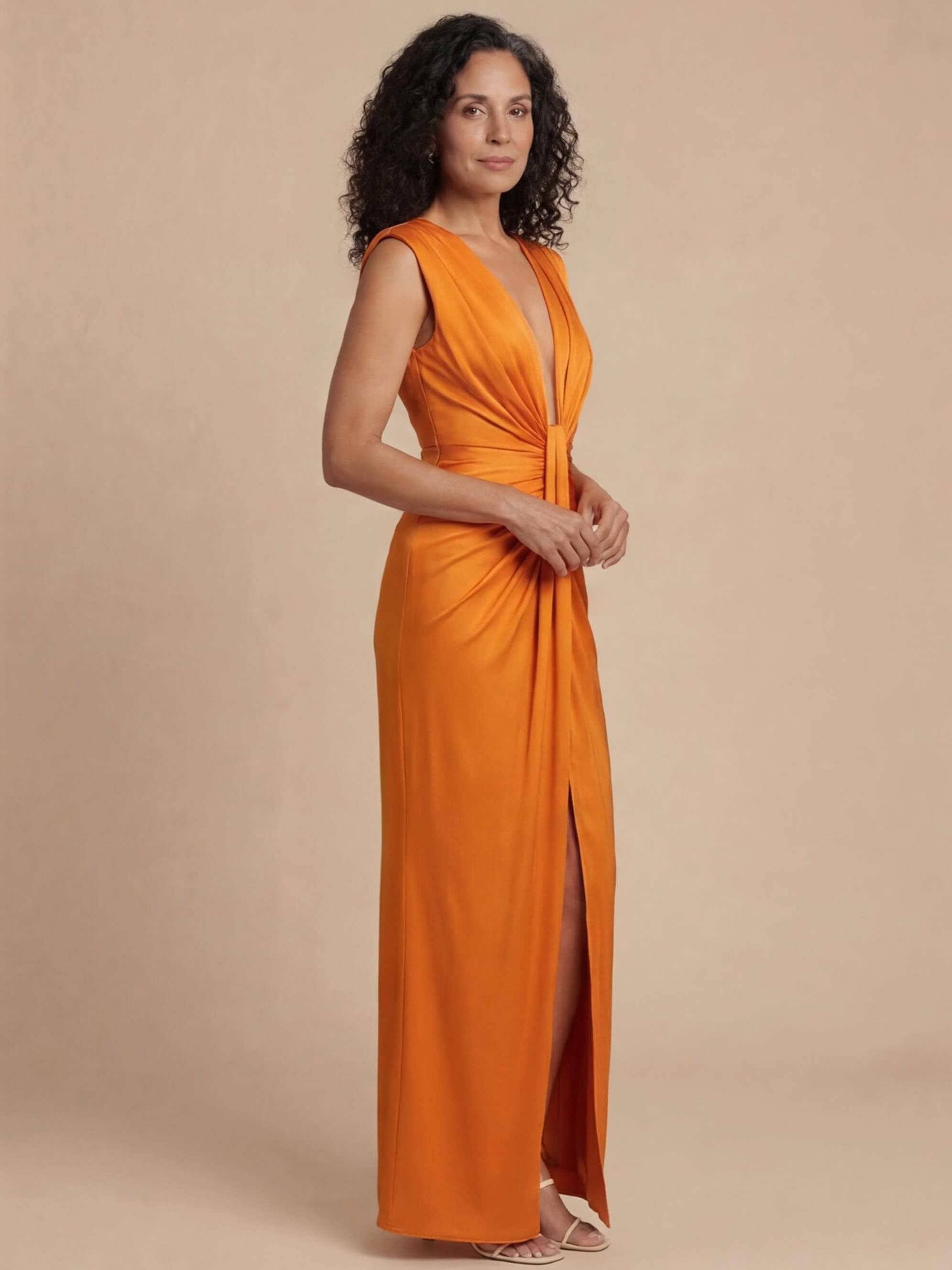Women’s Elegant Pleated Maxi Dress
