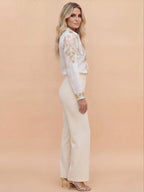 Women’s Embroidered Button-Up Long Sleeve Shirt