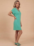 Women’s Elegant V-Neck Tummy-Hiding Dress