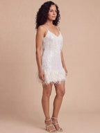 Women’s Fringe Detail Mini Party Dress