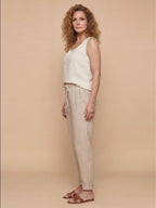 Women’s Drawstring Cuffed Tapered Trousers
