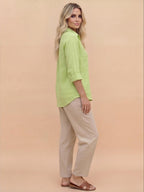 Women’s Relaxed Collared Button Detail Shirt